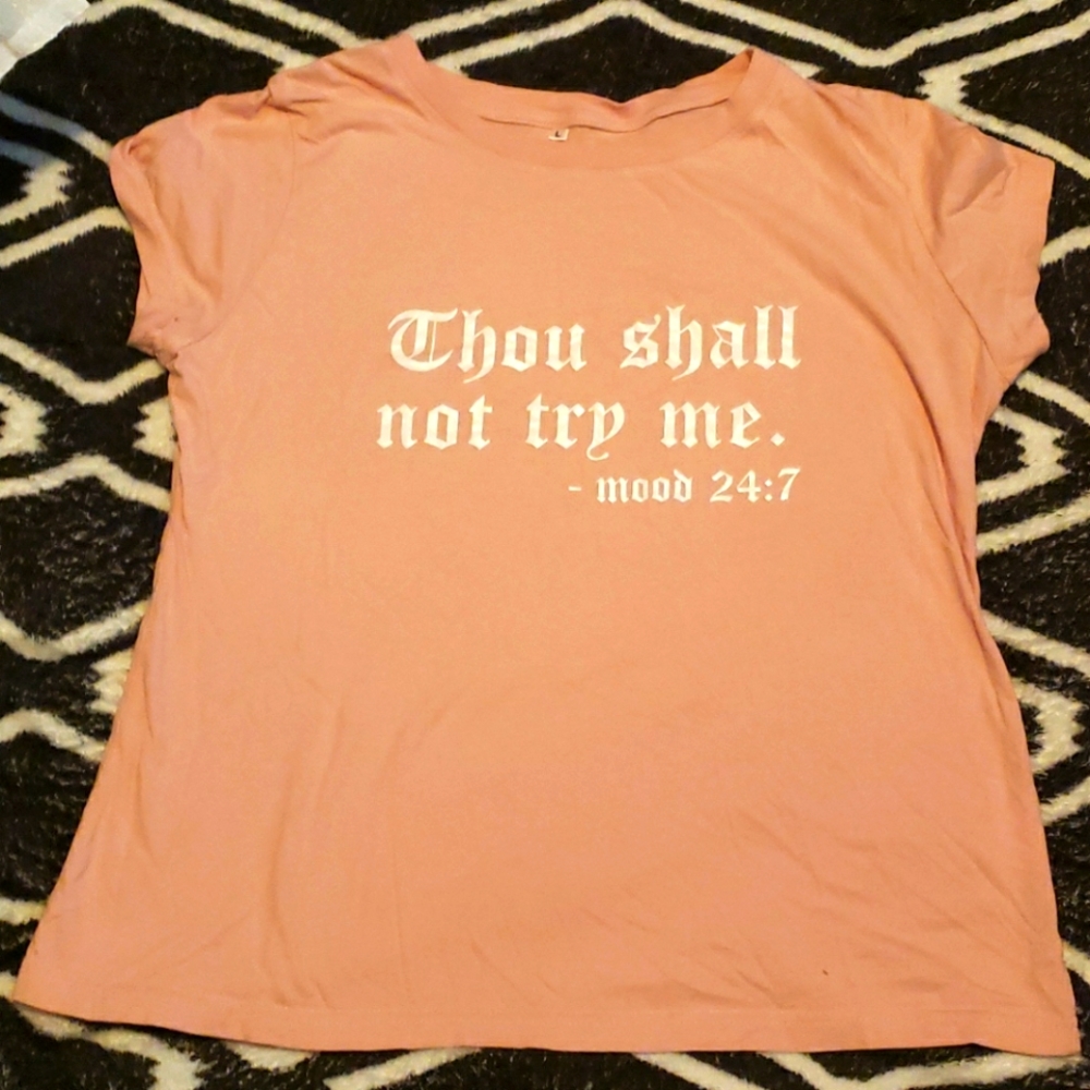 Color is a pinkish peachish size large from shein